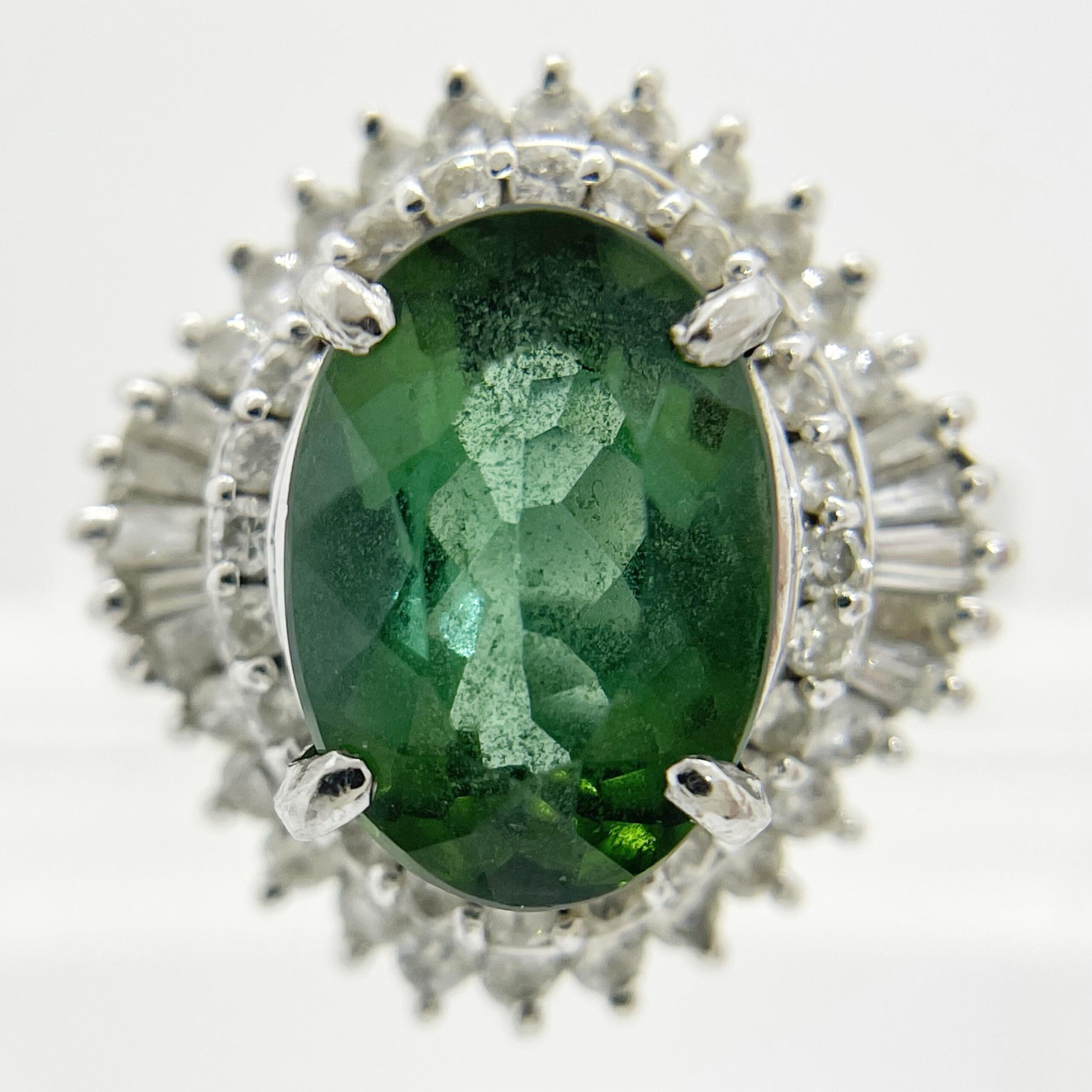 【買取】 指輪 プラチナ トルマリン ダイヤモンド