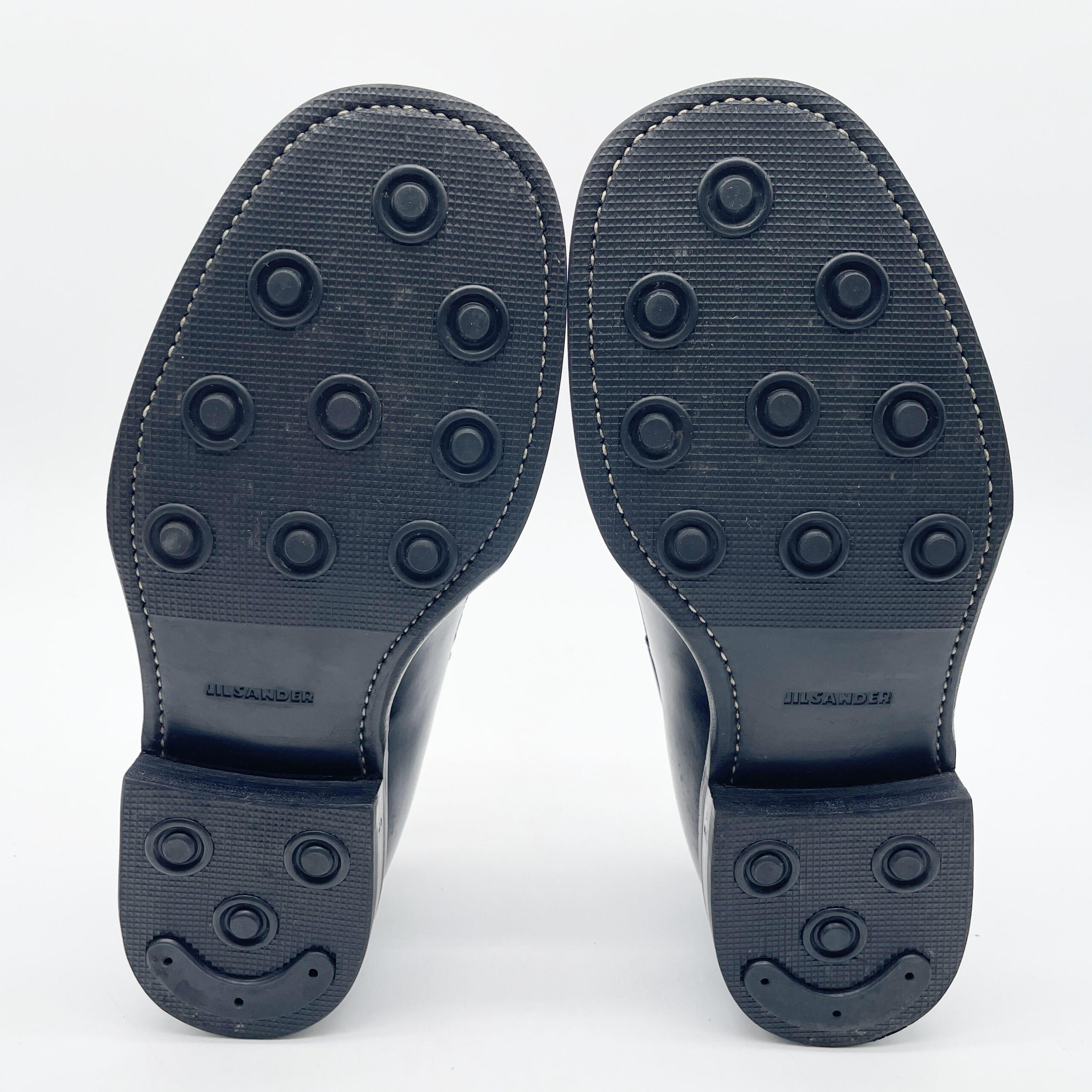 JIL SANDER レザーシューズ ソール刻印とラバー仕様