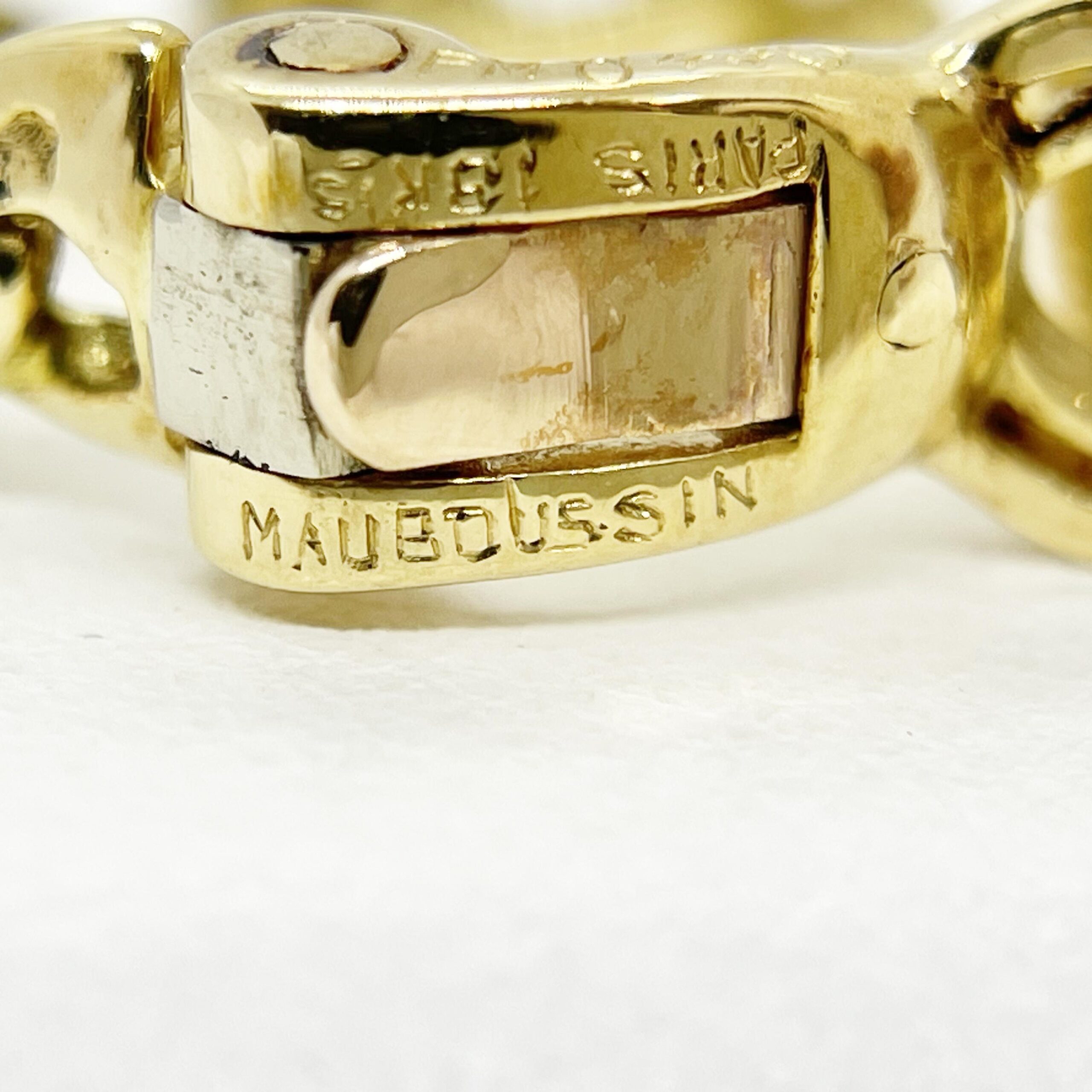MAUBOUSSIN イヤリング裏面の刻印(MAUBOUSSIN PARIS 18K)