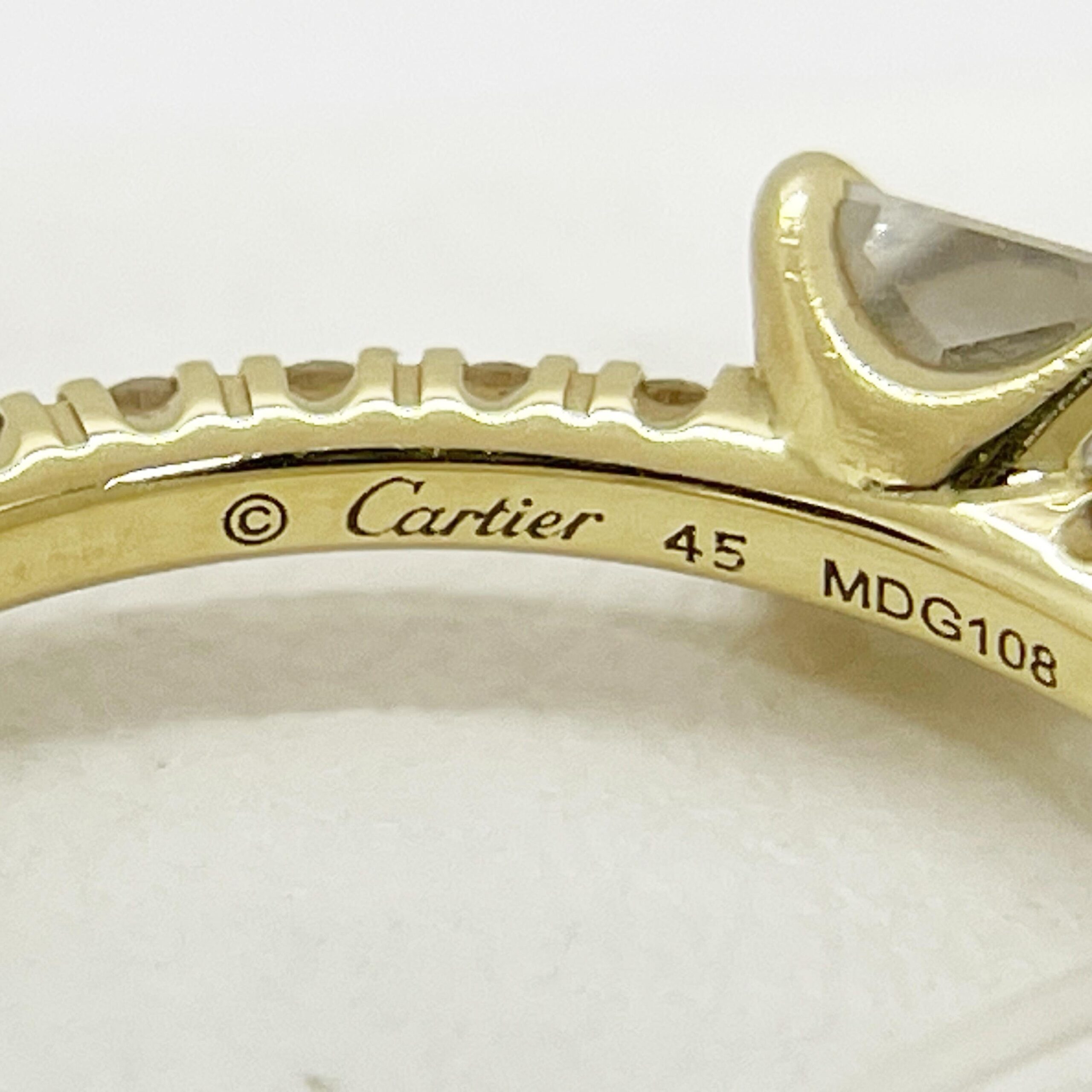 Cartier エタンセル ドゥ カルティエ 内側の刻印(© Cartier 45)